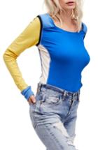 Women's Free People Fancy That Colorblock Tee - Blue
