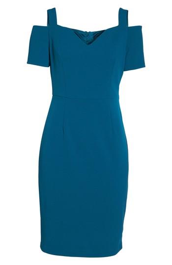 Women's Adrianna Papell Cold Shoulder Crepe Dress - Blue
