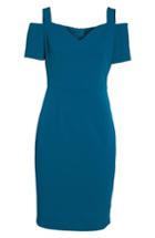 Women's Adrianna Papell Cold Shoulder Crepe Dress - Blue