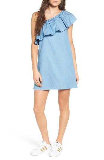 Women's Fire One-shoulder Dress - Blue
