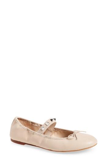 Women's Vince Camuto Prilla Studded Ballet Flat .5 M - Beige