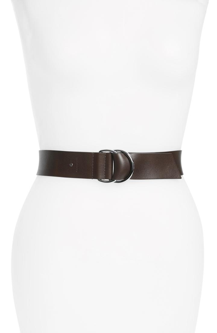 Women's Allsaints Polished Rivet Belt - Deep Plum