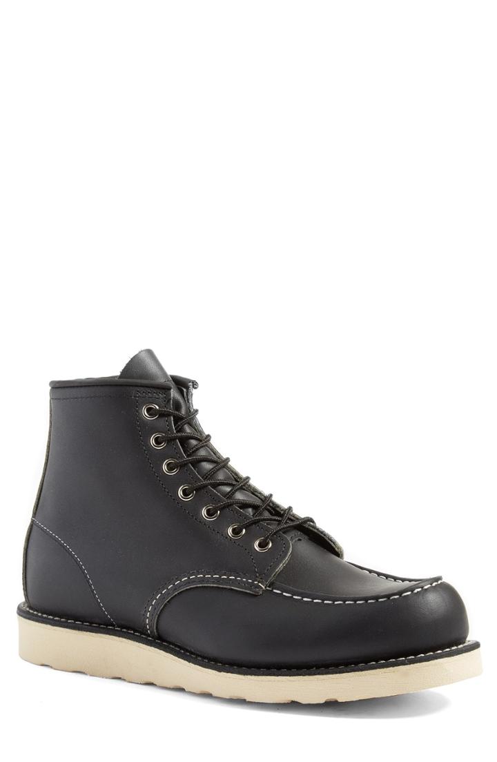 Men's Red Wing 6 Inch Moc Toe Boot M - Black