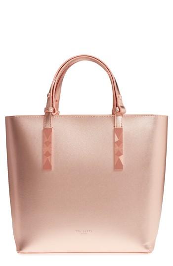 Ted Baker London Jaceyy Adjustable Handle Leather Shopper - Pink