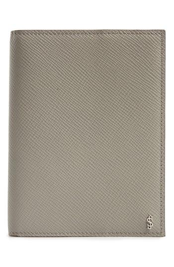 Serapian Milano Evolution Leather Passport Case - Grey
