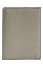 Serapian Milano Evolution Leather Passport Case - Grey
