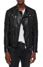 Men's Allsaints Sarls Leather Biker Jacket - Black