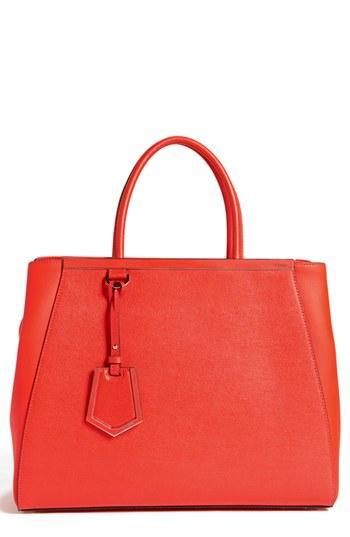 Fendi '2jours Elite' Leather Shopper, Medium
