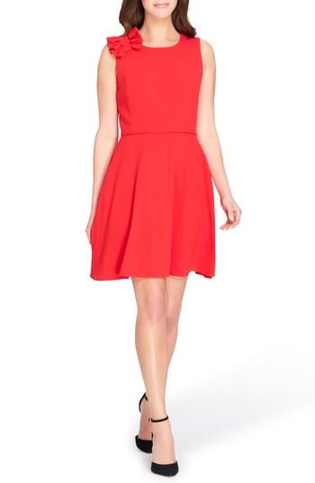 Women's Tahari Bow Fit & Flare Dress - Red