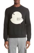 Men's Moncler Maglia Big Bell Crewneck Sweatshirt, Size - Black
