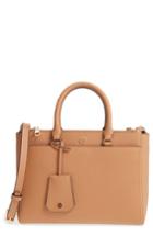 Tory Burch Small Robinson Double-zip Leather Tote - Brown
