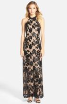 Women's Dress The Population 'valentina' Lace Halter Gown