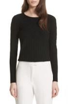 Women's Milly Textured Mosaic Pullover - Black