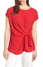 Women's Gibson Tie Front Blouse Regular - Red