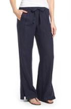 Women's Caslon Linen Track Pants - Blue