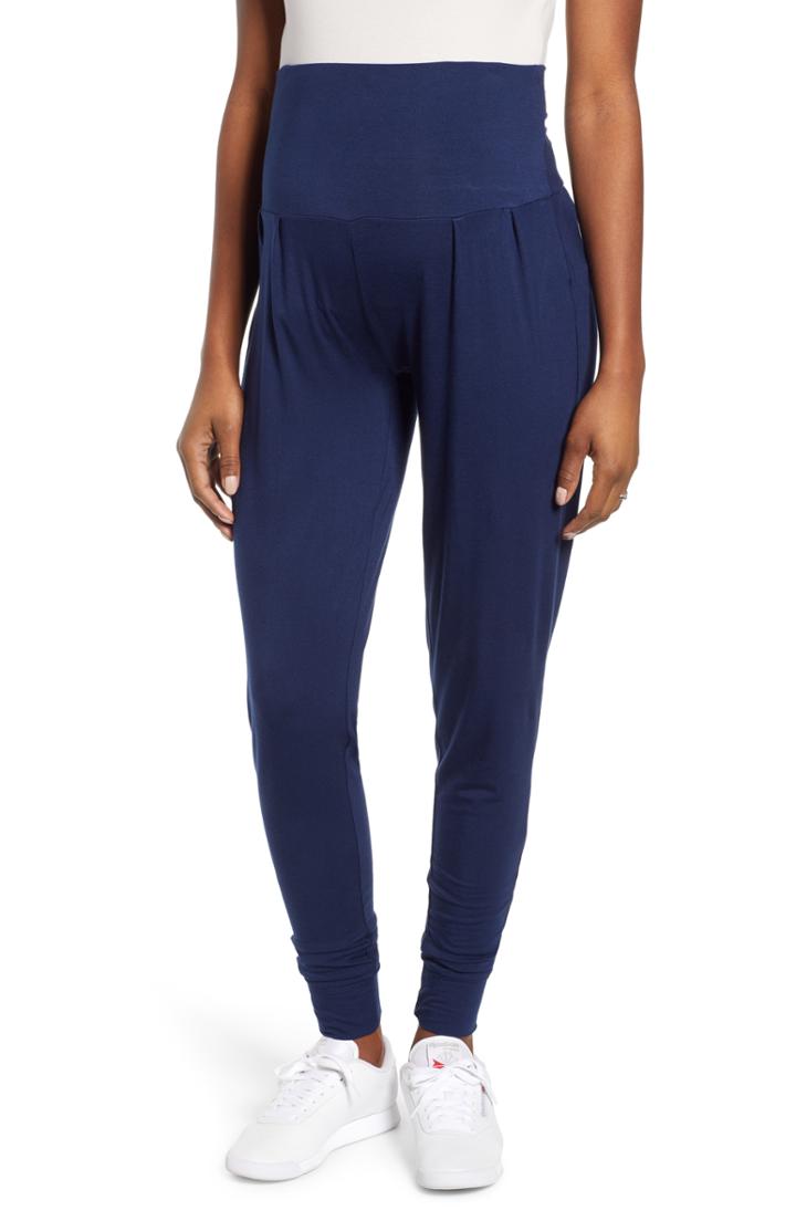 Women's Angel Maternity Tapered Maternity Lounge Pants - Blue