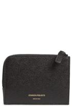 Men's Common Projects Pebble Leather Zip Wallet - Black