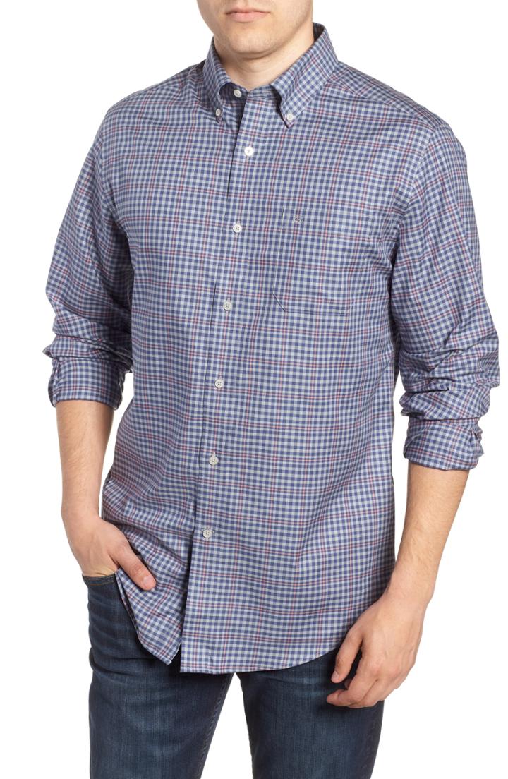 Men's Southern Tide Appalossa Gingham Sport Shirt - Black