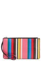 Nordstrom Stripe Faux Leather Wristlet -