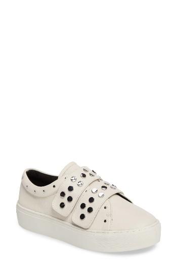Women's Rebecca Minkoff Natasha Studded Platform Sneaker .5 M - White