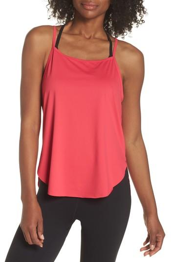 Women's Zella Fera Perforated Tank - Red