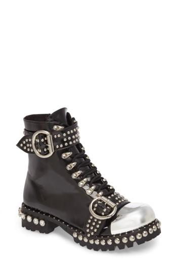 Women's Jeffrey Campbell Gustine Studded Boot .5 M - Black