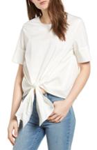 Women's Bishop + Young Front Tie Blouse - White