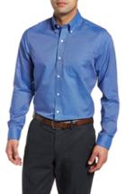 Men's Cutter & Buck Tailored Fit Nail Head Sport Shirt - Blue
