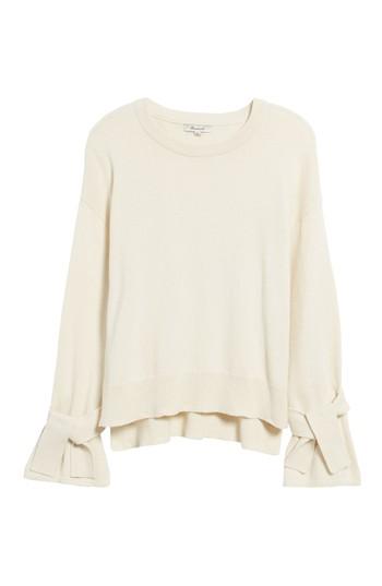 Women's Madewell Tie Cuff Pullover Sweater