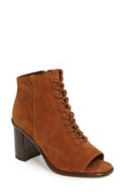 Women's Frye Amy Open Toe Bootie M - Brown