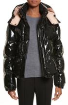 Women's Moncler Gaura Shiny Down Quilted Puffer Coat - Black