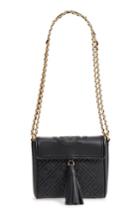 Tory Burch Fleming Quilted Leather Crossbody Bag - Black