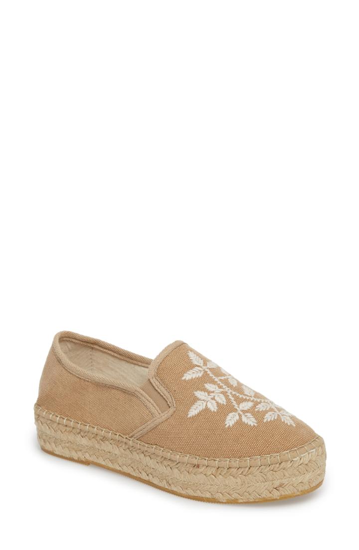 Women's Toni Pons Florence Embroidered Platform Espadrille Sneaker .5-6us / 36eu - Brown