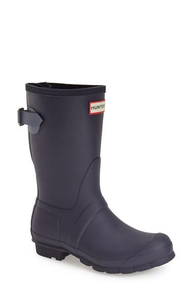 Women's Hunter Original Short Back Adjustable Rain Boot M - Blue