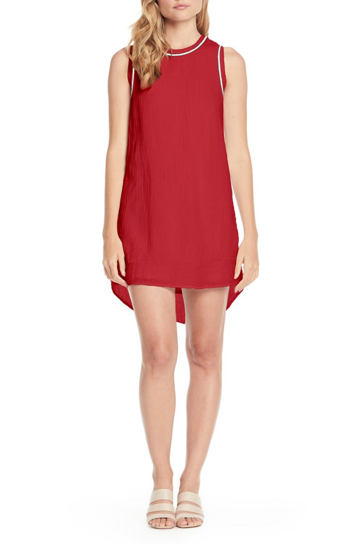 Women's Michael Stars Double Gauze Tank Dress - Red