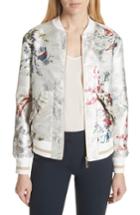 Women's Ted Baker London Ornate Opulent Fauna Bomber - Ivory