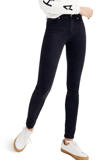 Petite Women's Madewell 9-inch High-rise Skinny Jeans - Black