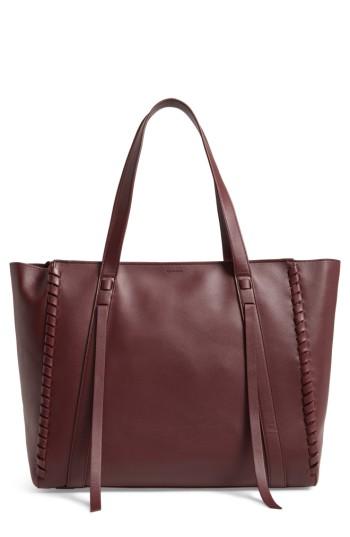 Allsaints Ray Leather Tote - Red