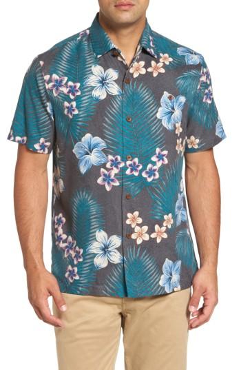 Men's Tommy Bahama Marjorelle Blooms Standard Fit Camp Shirt - Black