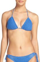 Women's Seafolly Crochet Bikini Top - Blue