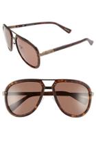 Men's Lanvin Aviator Sunglasses - Dark Havana/ Brown