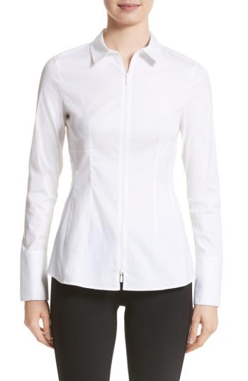 Women's Lafayette 148 New York Kia Stretch Cotton Blouse
