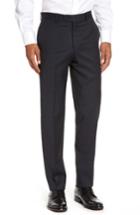 Men's Nordstrom Flat Front Wool Trousers - Blue