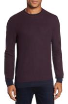 Men's Vince Camuto Space Dye Slim Fit Sweater, Size - Burgundy