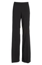 Petite Women's Boss Tulea Bootcut Stretch Wool Suit Trousers P - Black