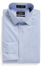 Men's Nordstrom Men's Shop Smartcare(tm) Traditional Fit Check Dress Shirt .5 32 - Blue