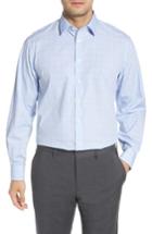 Men's Nordstrom Men's Shop Traditional Fit Plaid Dress Shirt .5 34/35 - Blue