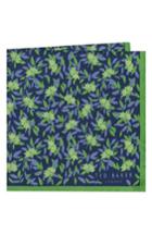 Men's Ted Baker London Botanical Silk Pocket Square, Size - Green
