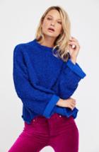 Women's Free People Cuddle Up Pullover, Size - Blue
