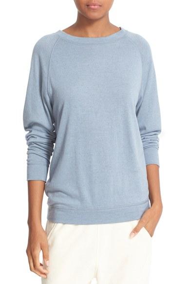 Women's Vince Pima Cotton & Cashmere Knit Top - Blue